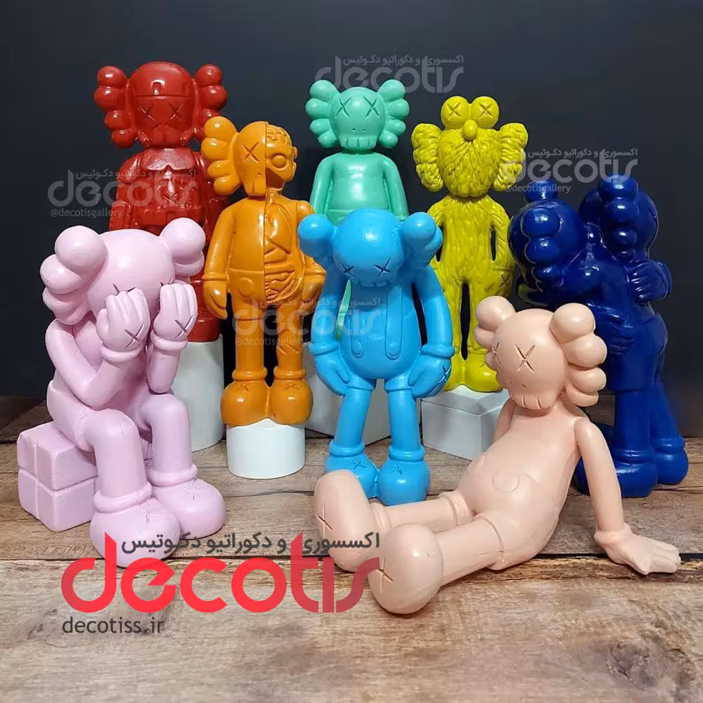 مجسمه کاوز رنگی مجموعه 8 عددی ست کامل