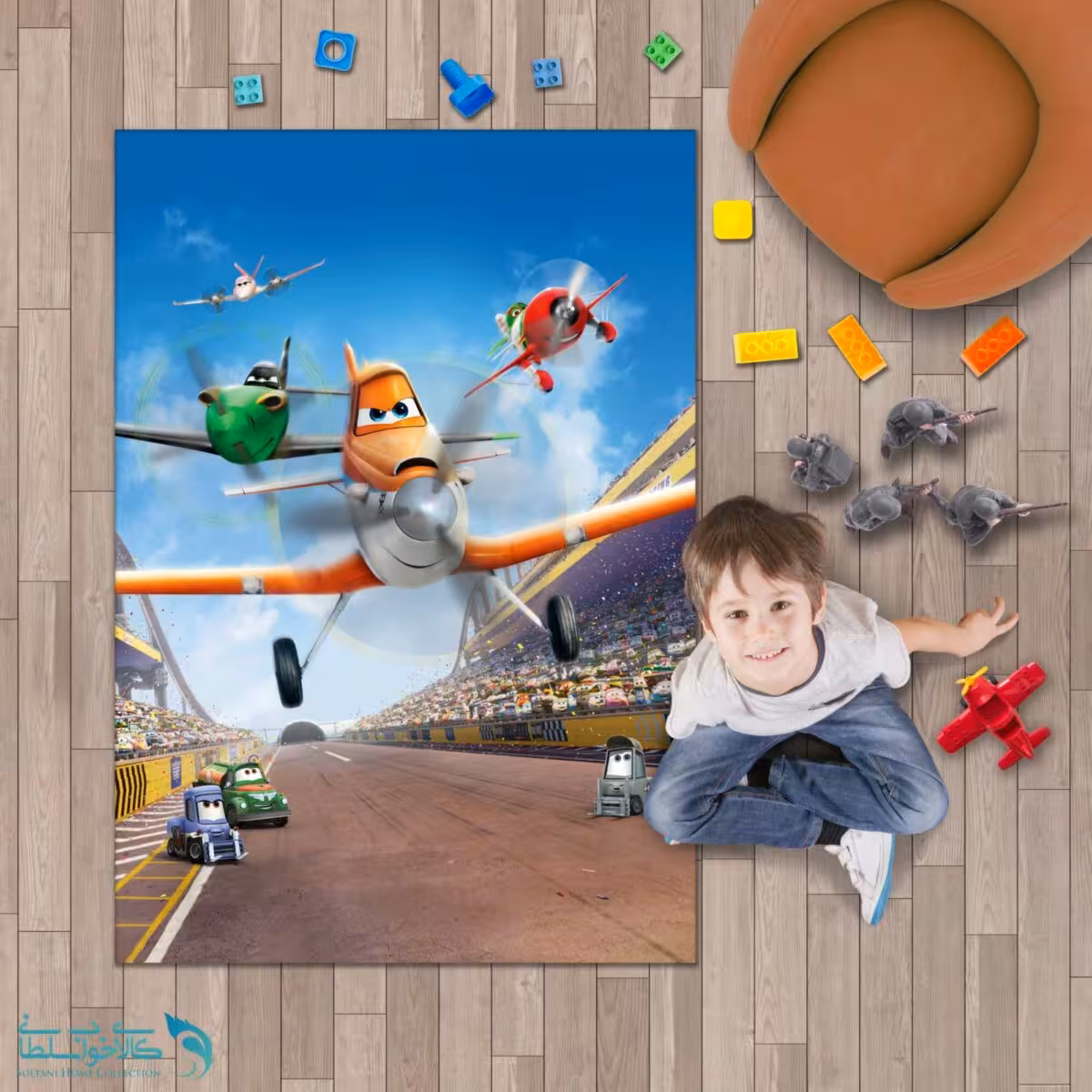 فرشینه اتاق کودک طرح هواپیما ها کد A815