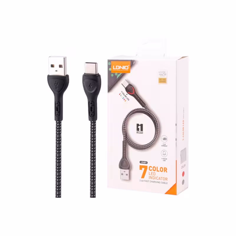 کابل شارژ تایپ سی الدینیو مدل LS481