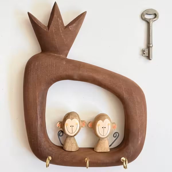 جاکلیدی میمون بازیگوش کوچک جفتی طرح چهار