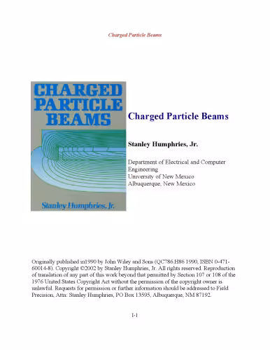 خرید و دانلود نسخه کامل کتاب Charged Particle Beams