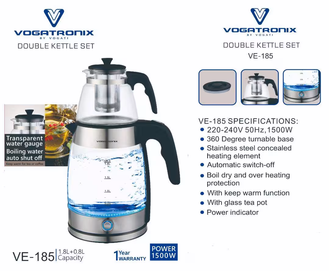 چای ساز روهمی پیرکس وگاتی مدل VE_185