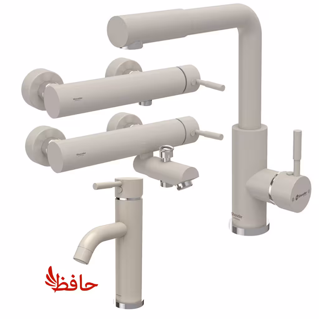 ست شیرالات شودر مدل مارینو شیری کروم