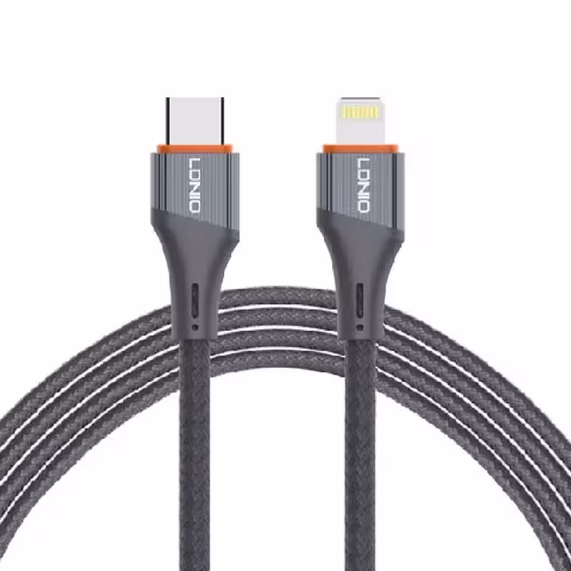 کابل تبدیل USB-C به لایتنینگ الدینیو LC641 طول 1 متر