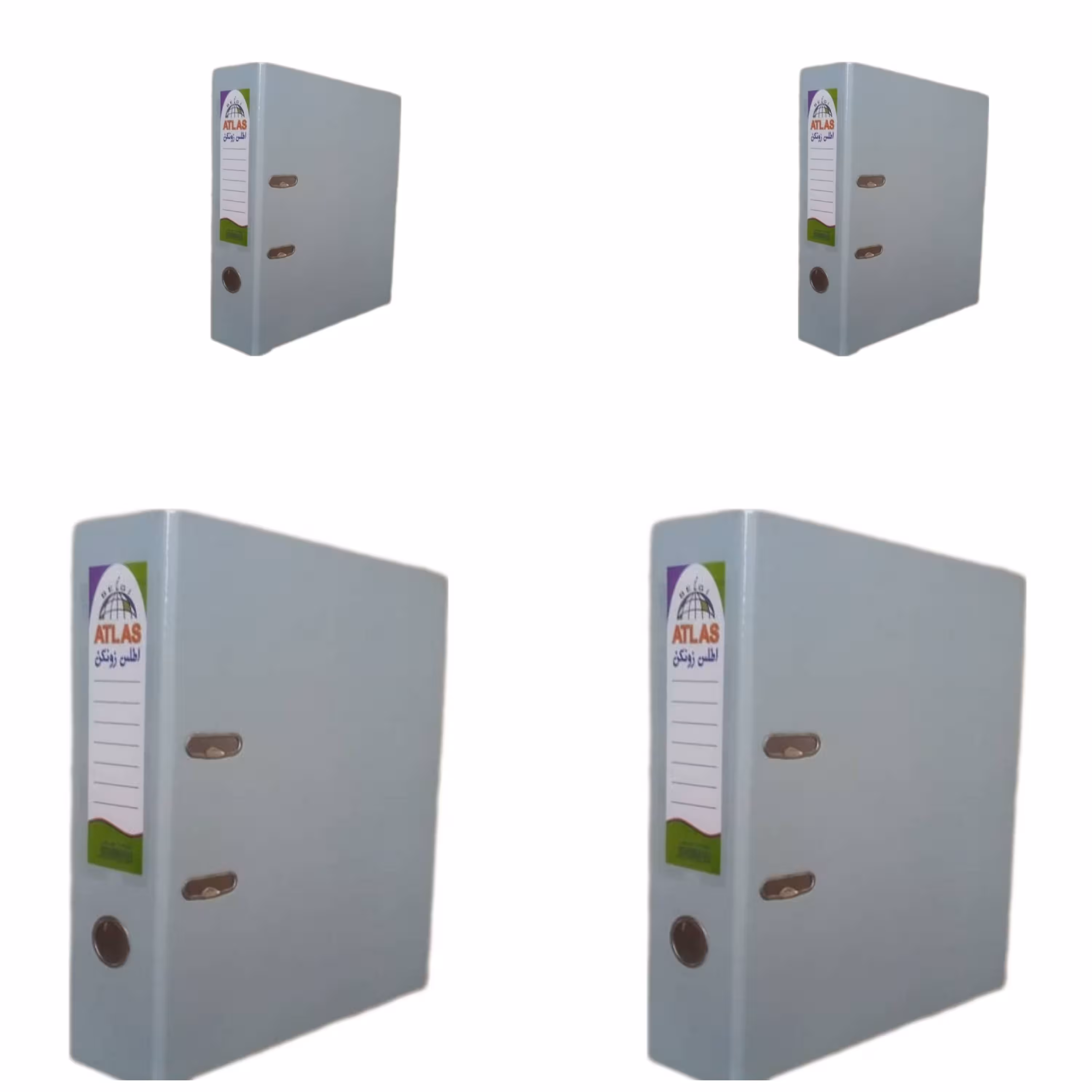 زونکنA4 سلفونی لبه فلزی تیگل دار طوسی ( بسته 4 عددی)