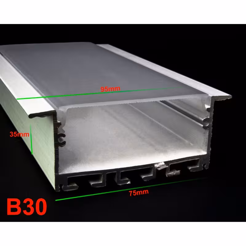 پروفیل لاین نوری کد B30مشکی و سفید  چراغ خطی لاینر.(ارسال با باربری و هزینه ارسال بصورت پس کرایه میباشد)