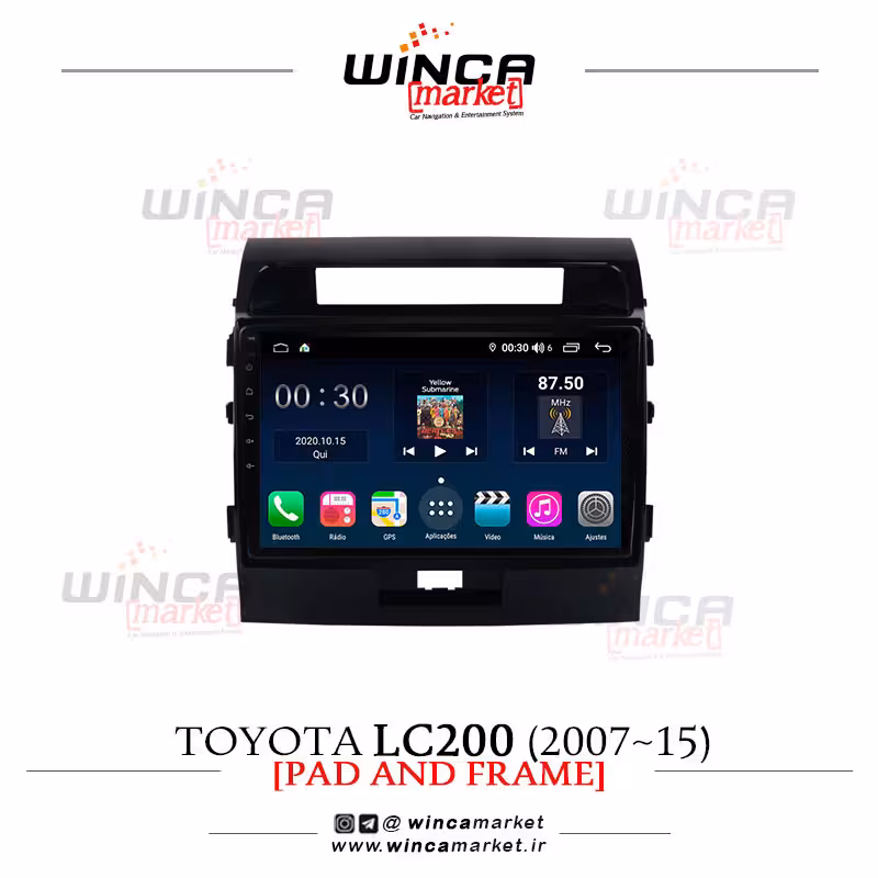 مانیتور اندروید تویوتا اتاق 200 (2015-2007) وینکا مدل QG855 سری  S300 پلاس