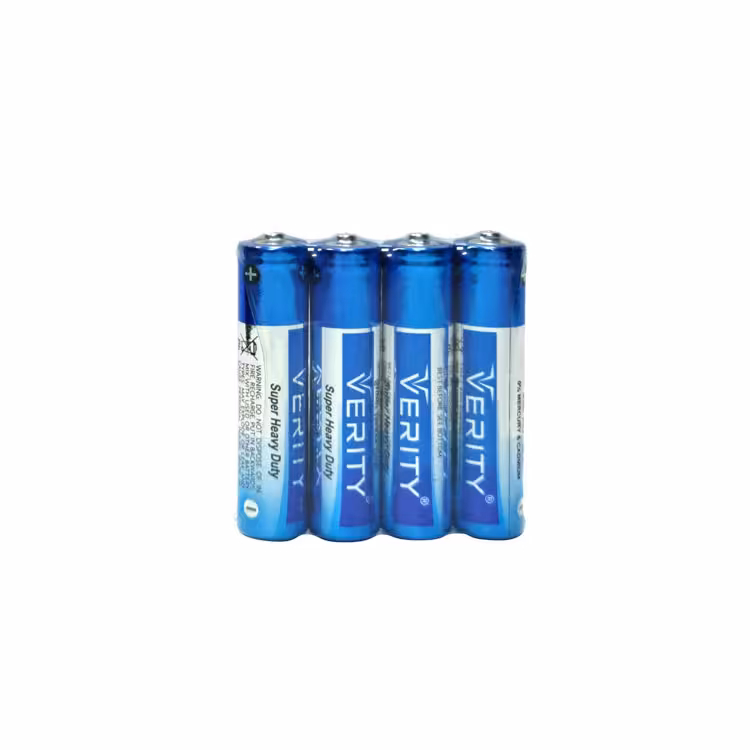 باتری چهار تایی نیم قلمی وریتی VERITY مدل Super Heavy Duty AAA
