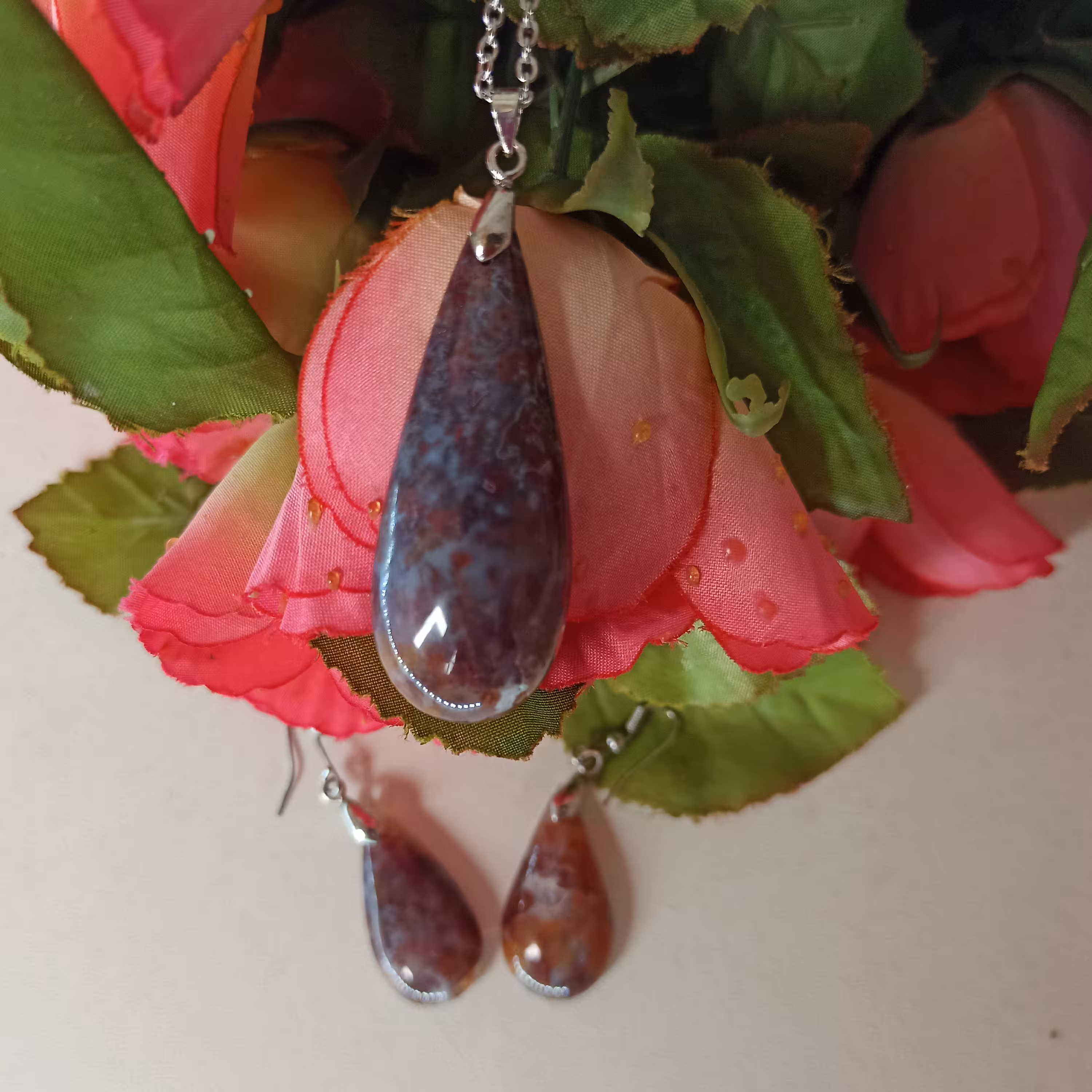 نیم ست عقیق جاسپر