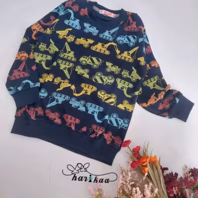 بلوز اسپرت طرح ماشین آلات