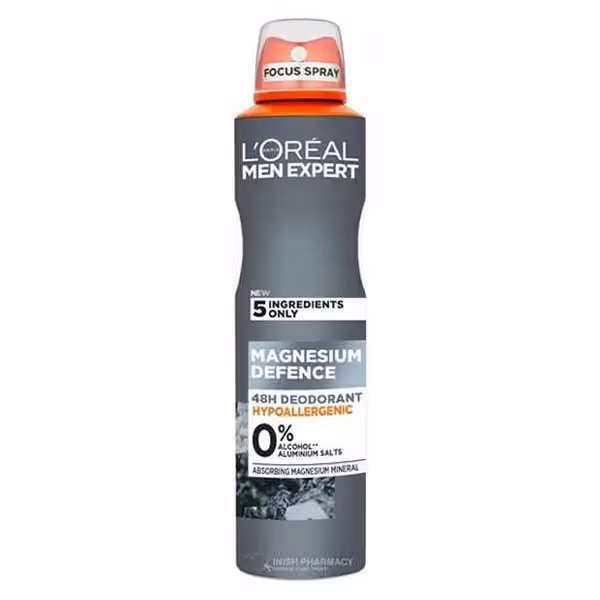 اسپری دئودورانت لورال Loreal مردانه مدل Magnesium Defence حجم 250 میل