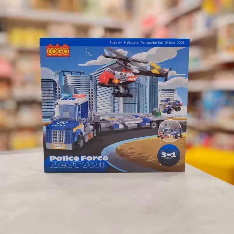 لگو کامیون و هلی کوپتر پلیس وارداتی 3098