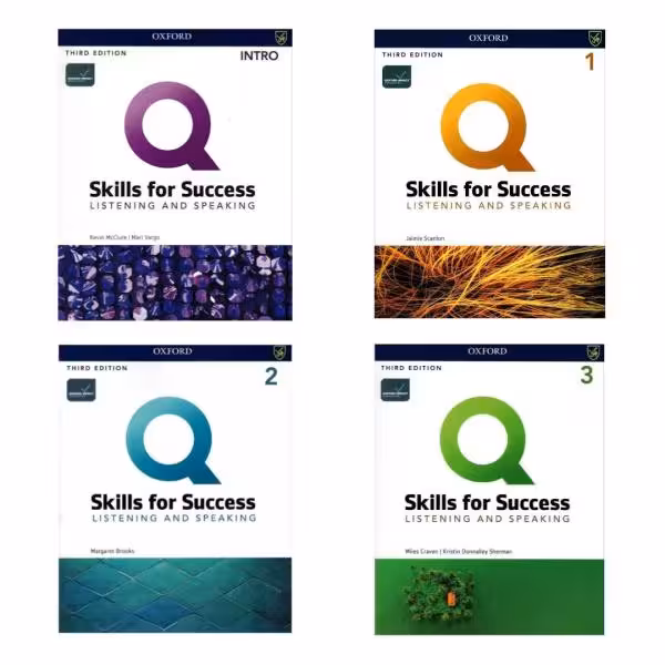 کتاب مجموعه 4 جلدی Q Skills for Success Listening and Speaking Third edition وزیری
