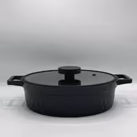 بنتاتی - ماهیتابه دو دسته 28 سانت تیتانیوم ( در دور سیلیکون ) مشکی
