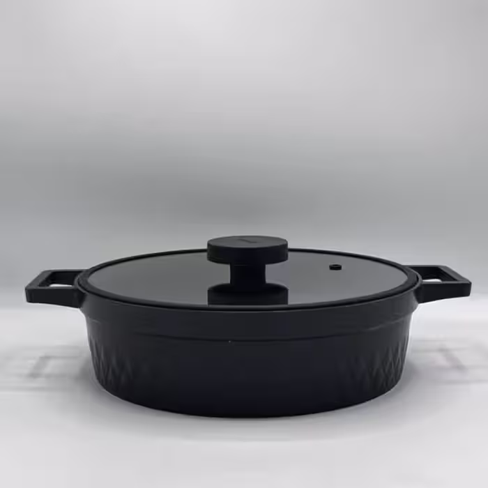 بنتاتی - ماهیتابه دو دسته 28 سانت تیتانیوم ( در دور سیلیکون ) مشکی