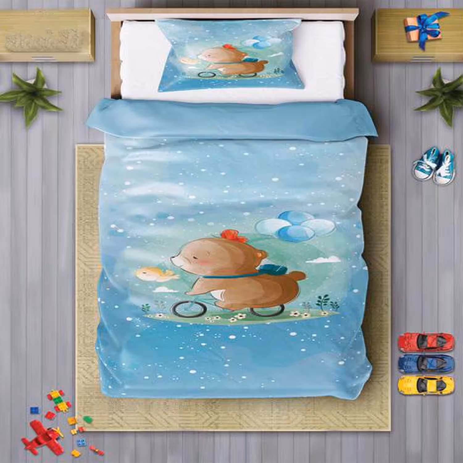 سرویس روتختی پسرانه چیداری مدل 7169 یک نفره چهار تکه