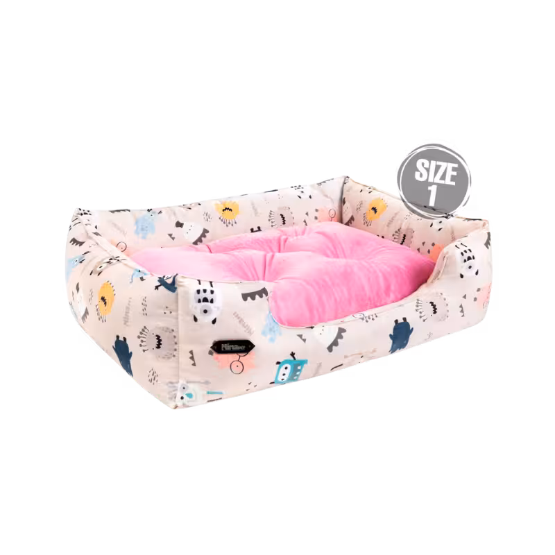 جای خواب مدل غول صورتی VIP U برند Ninapet نیناپت سایز 1