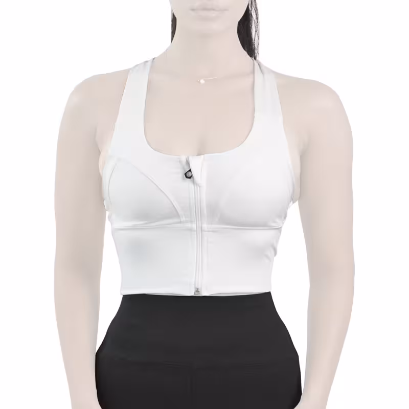 نیم تنه زیپ دار ورزشی زنانه نایک مدل SRN-4F0683 سفید