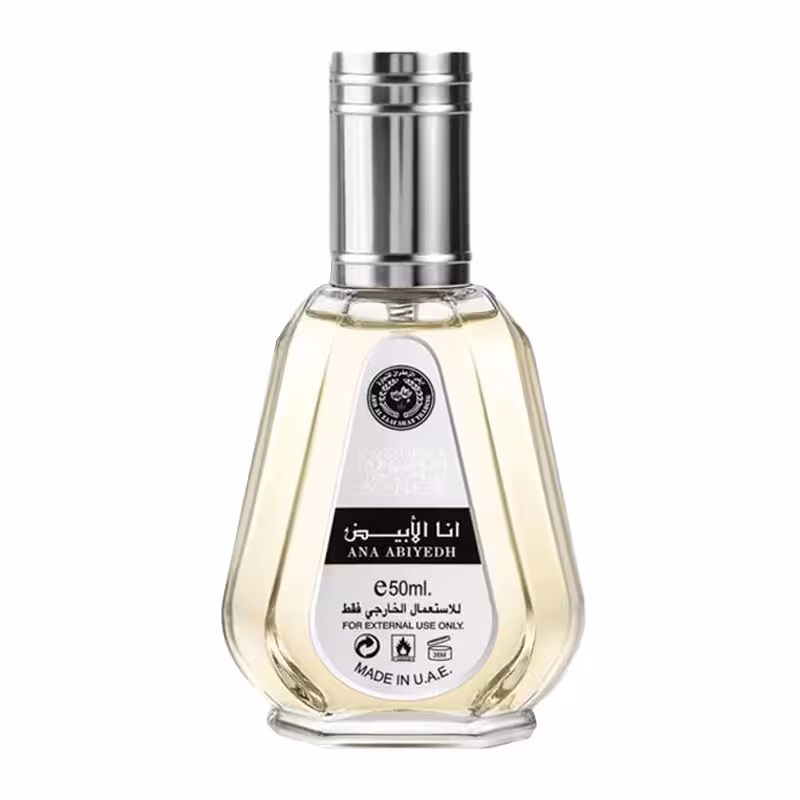 ادکلن فراگرنس Fragrance ارض الزعفران رایحه انا الابیض ANA ABIYEDH حجم 50ml