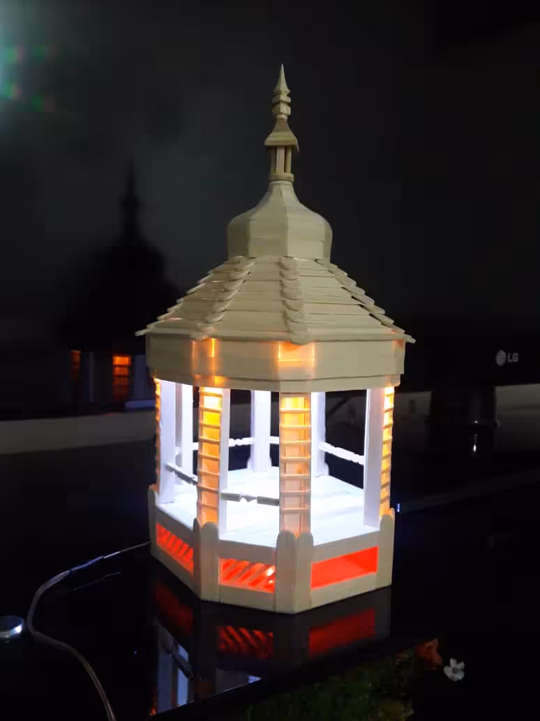 ماکت چوبی برجسته طرح آلاچیق با سیستم نورپردازی کد 101884