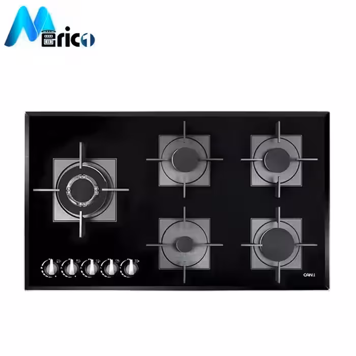 گاز رومیزی کن کد IG8506 پنج شعله شیشه مشکی