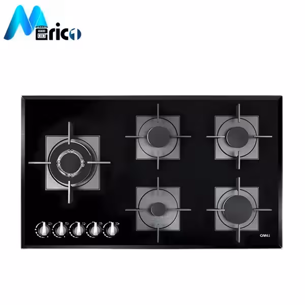 گاز رومیزی کن کد IG8506 پنج شعله شیشه مشکی