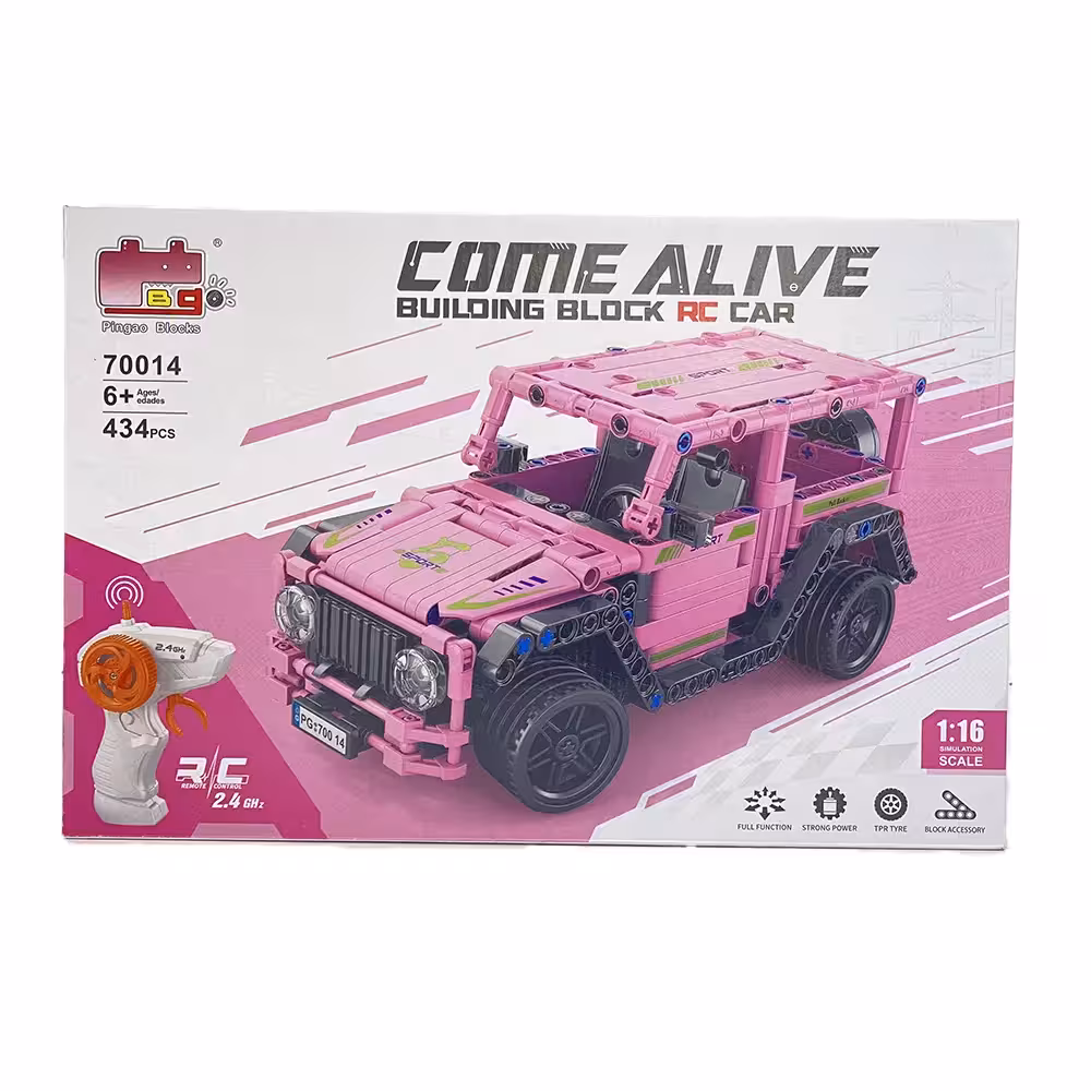 لگو ماشین جیپ صورتی کنترلی 434 قطعه مقیاس 1/16کد NO.70014