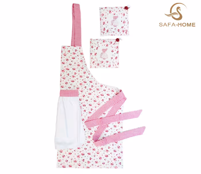 ست آشپزخانه 3 تکه کد 12 گلریز زمینه استخوانی