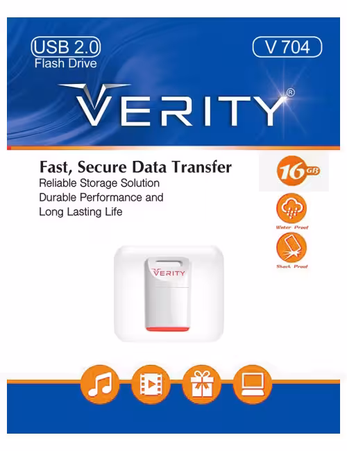 فلش مموری وریتی مدل V704 ظرفیت 16 گیگابایت