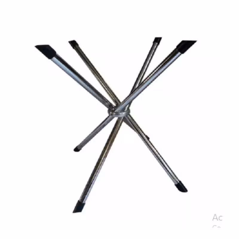 پایه تاشو میز ناهار خوری و میز شیشه ای خاطره شش نفره از جنس کروم آبکاری شده درجه یک