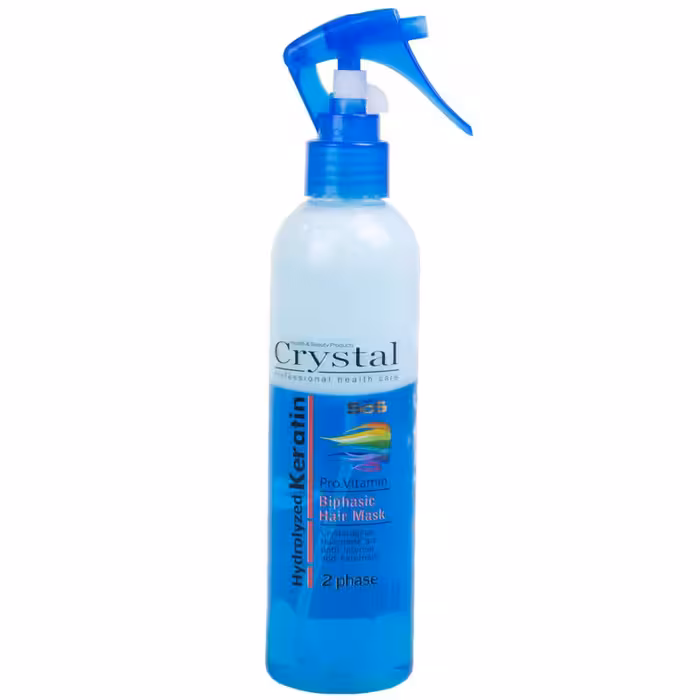 ماسک مو ی کراتین دو فاز آبی روزانه کریستال مدل Hydrolyzed Keratin حجم 250 میلی لیتر