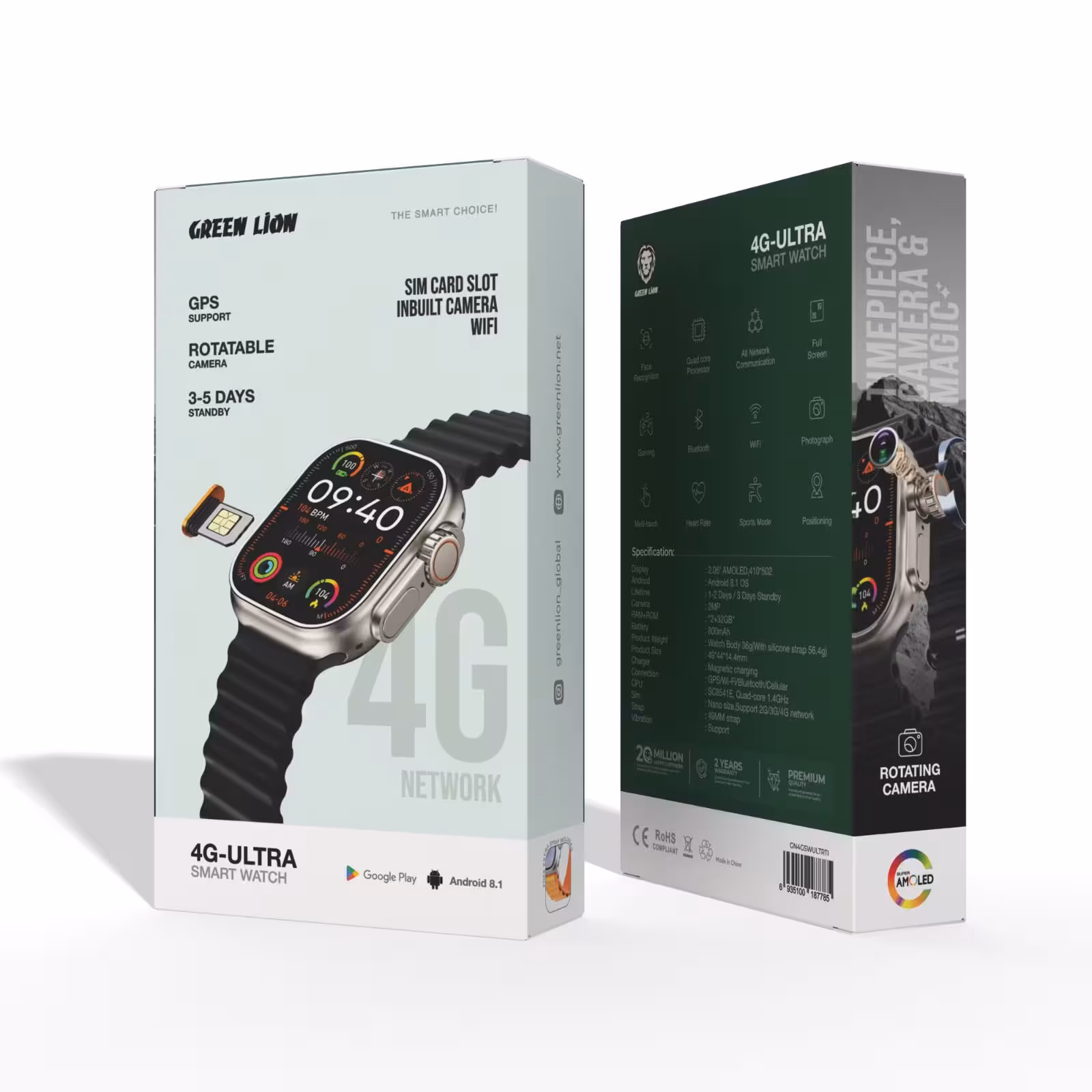 ساعت هوشمند گرین لاین مدل 4G Ultra