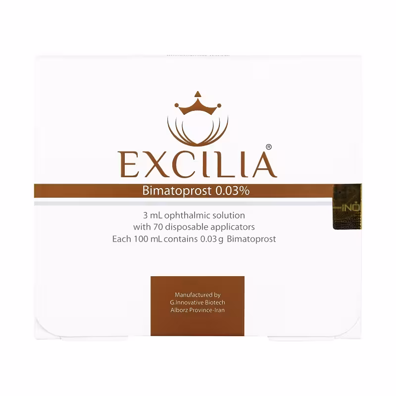 محلول رشد مژه بیماتوپروست 0.03 درصد اکسیلیا | Excilia Bimatoprost 0.03% Ophthalmic Topical Solution
