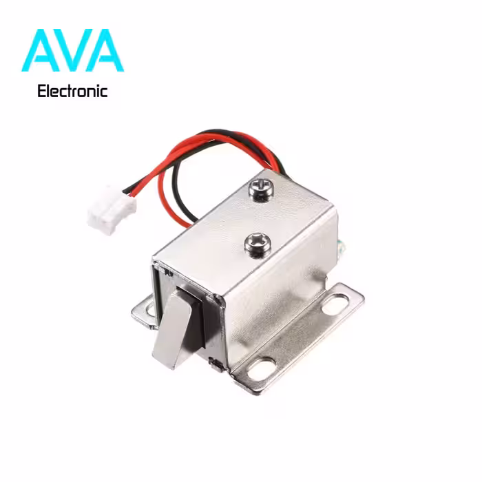 قفل زبانه ای 12 ولت مدل Push-Pull کوچک سایز 27x15x17mm