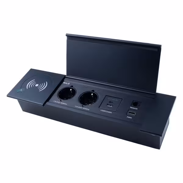 پریز توکار درب تاشو مدل 1043 میلو | یراقینو فروش یراق آلات کابینت و درب