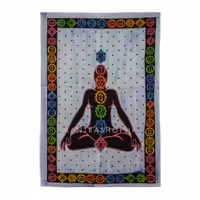 بکدراپ تپستری هندی طرح هفت چاکرا (روتختی یک نفره) کد 396