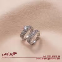 حلقه و پشت حلقه نقره زنانه نگین دار ES_2317