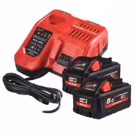 کیت باتری و شارژر 18 ولت 8 آمپر میلواکی مدل M18HNRG-802