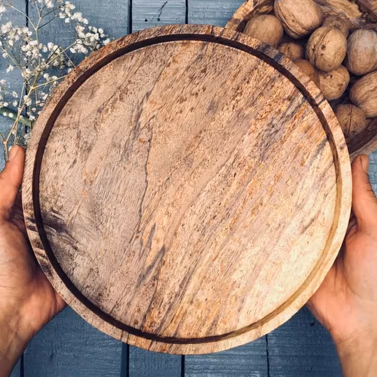 ظرف چوبی پذیرایی گردو کد 868