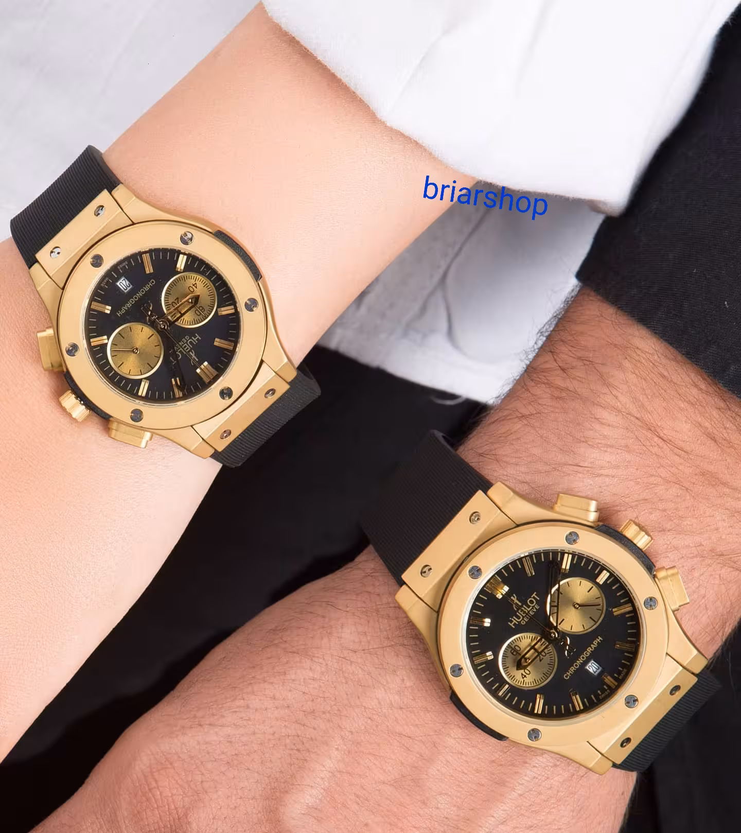 ساعت ست هابلوت HUBLOT WATCH SET G/B/B ساعت ست مردانه و زنانه هابلوت ساعت هابلوت ست ساعت ست عروس و داماد ساعت ست دیجی کالا