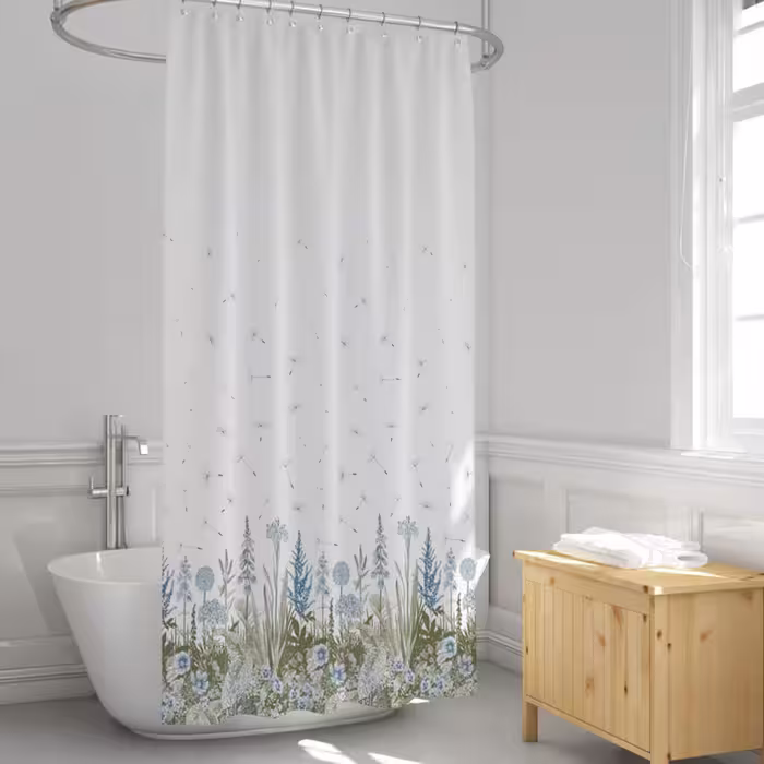 پرده حمام دلفین مدل EV-2558 سایز 180×200سانتی متر
