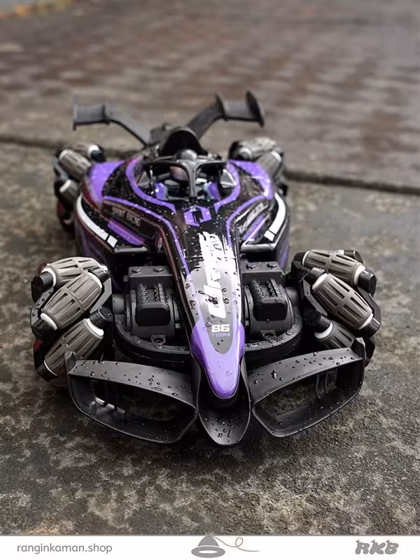 اسباب بازی ماشین کنترلی مسابقه ای دودزا کد Smoke racing control car toy 1110