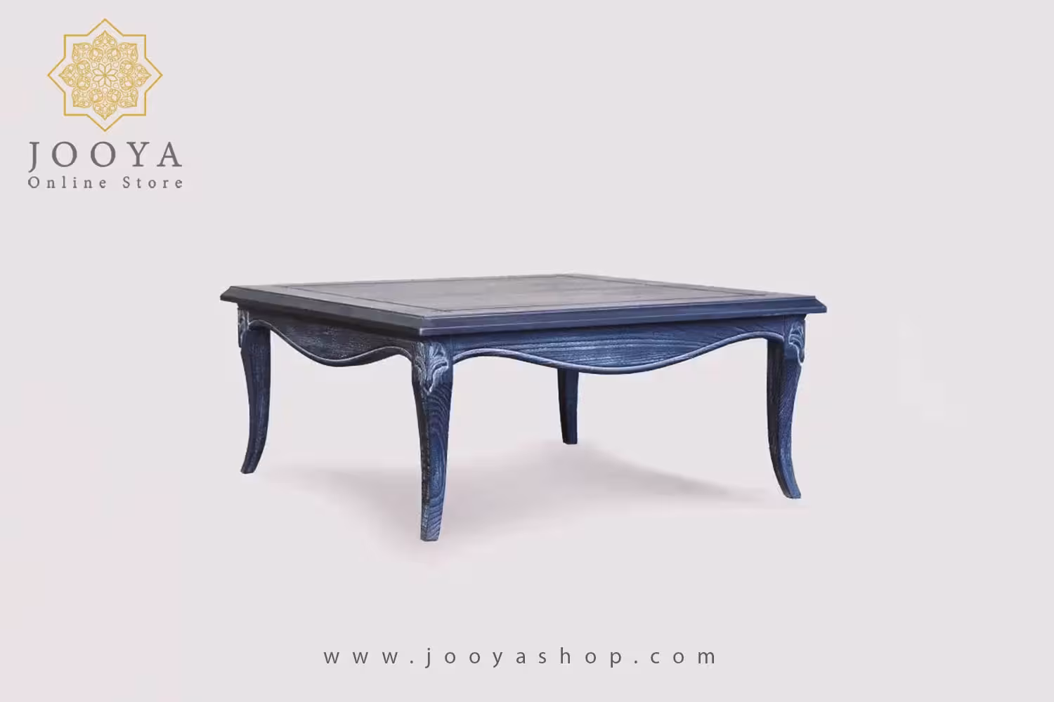 میز جلو مبلی چوبی لاپند زغال سنگی