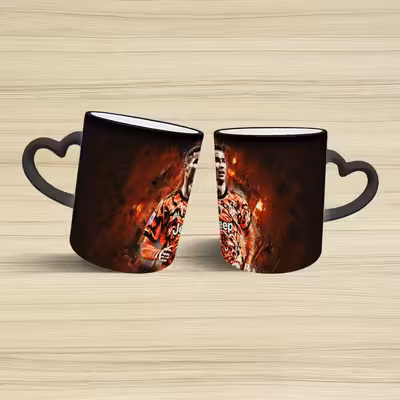 ماگ حرارتی مدل دسته قلبی طرح رونالدو کد 206