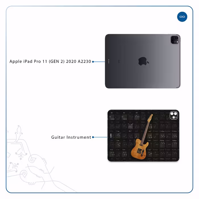 برچسب پوششی ماهوت مدل Guitar-Instrument مناسب برای تبلت اپل iPad Pro 11 (GEN 2) 2020 A2230