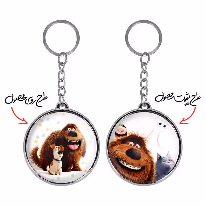 جاکلیدی خندالو طرح زندگی پنهان حیوانات خانگی مدل دوطرفه کد 1068410682