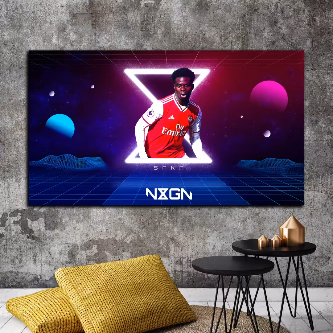 تابلو شاسی بکلیت طرح بازیکن فوتبال بوکایو ساکا تیم آرسنال مدل SH-S6693