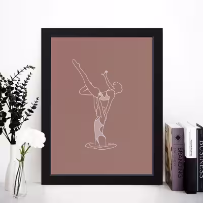 تابلو مدل مینیمال Ballet باله کدm2615-b
