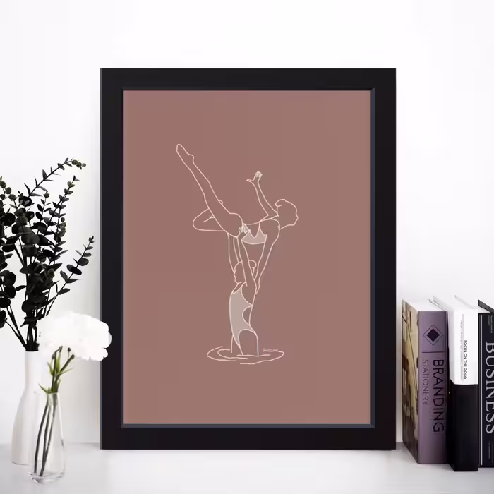تابلو مدل مینیمال Ballet باله کدm2615-b