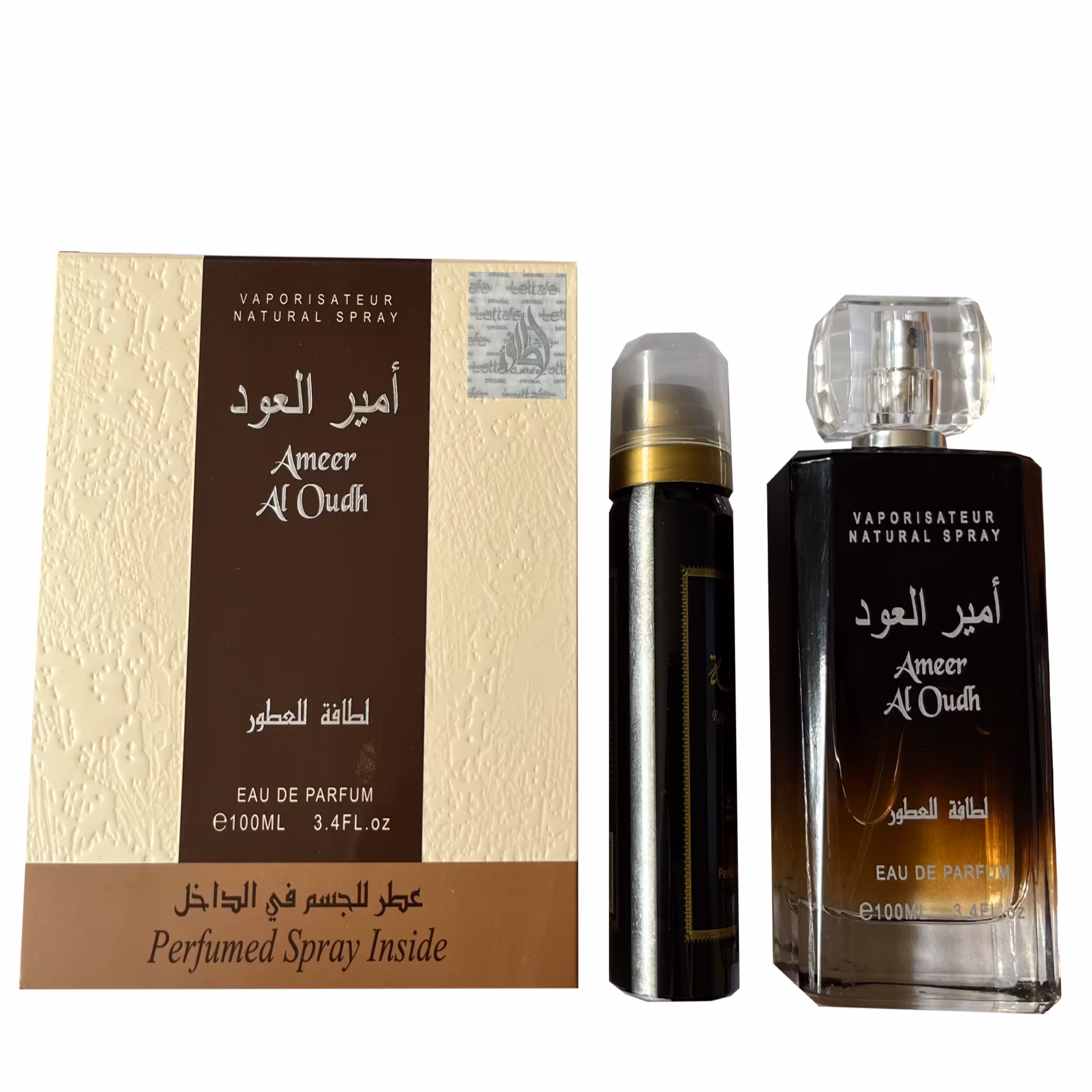 ادو پرفیوم مردانه لطافه مدل امیر العود حجم 100 میلی لیتر